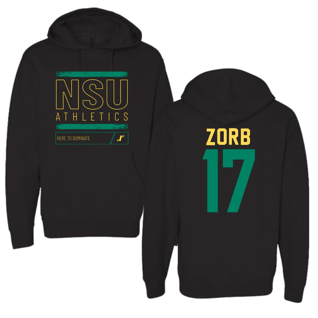 Norfolk State University Softball Black Dominate Hoodie - #17 Lisa Zorb