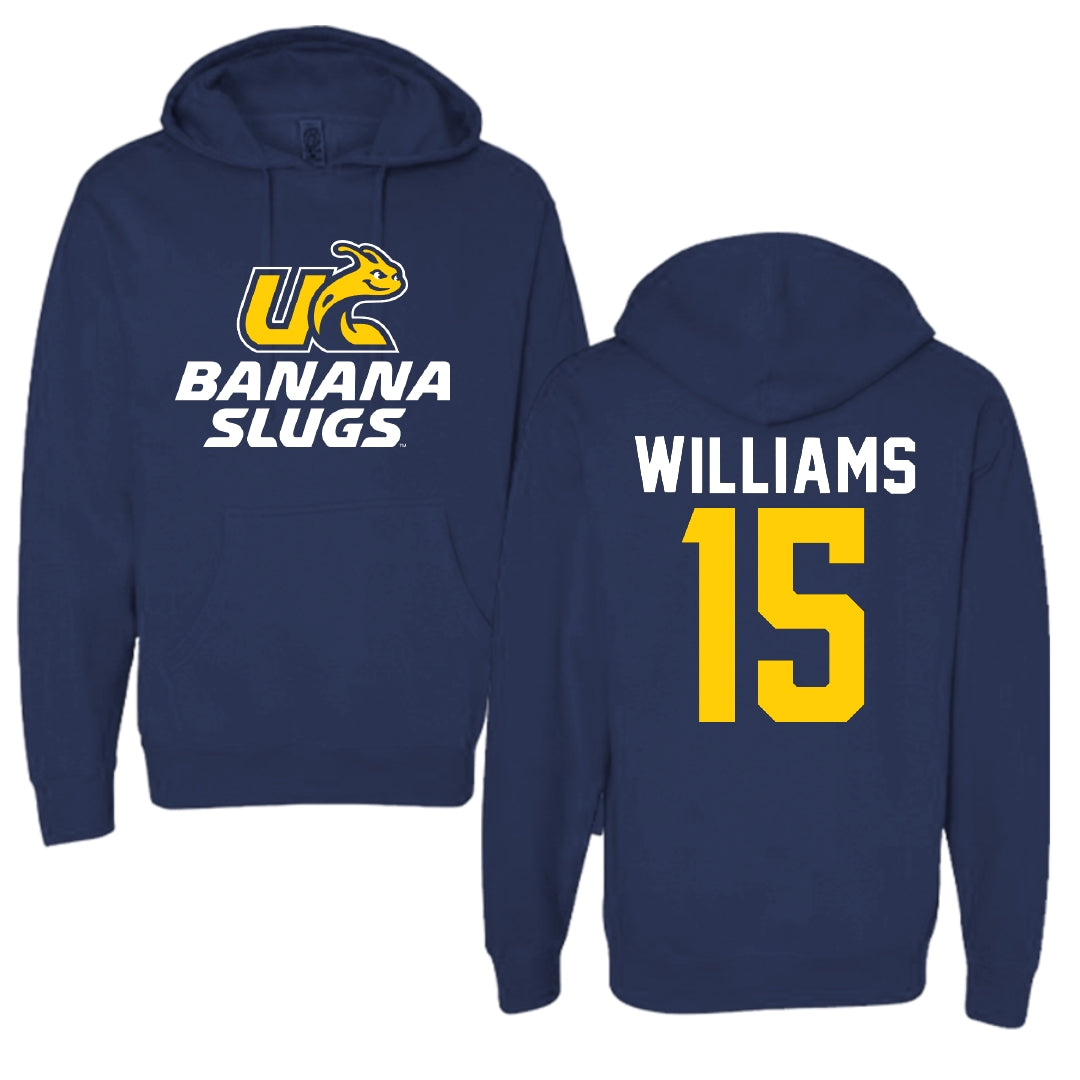 University of California-Santa Cruz Volleyball Navy Hoodie - #15 Ryan Williams
