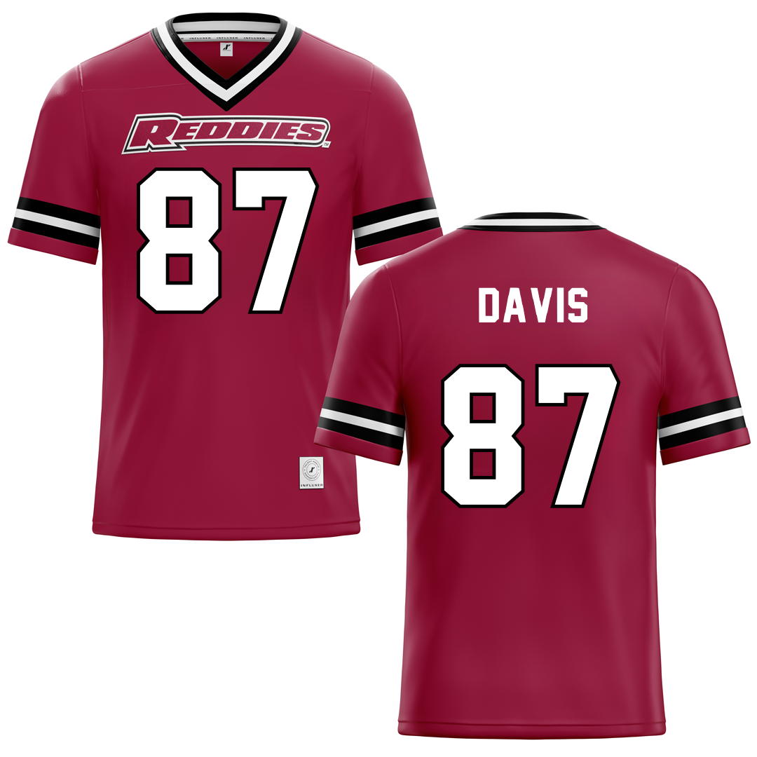 Henderson State University Red Football Jersey - #87 Cayden Davis