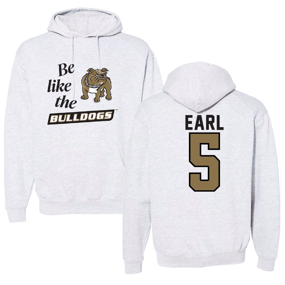 Bryant University Football Light Gray Be Like Us Hoodie - #5 Joshua Earl