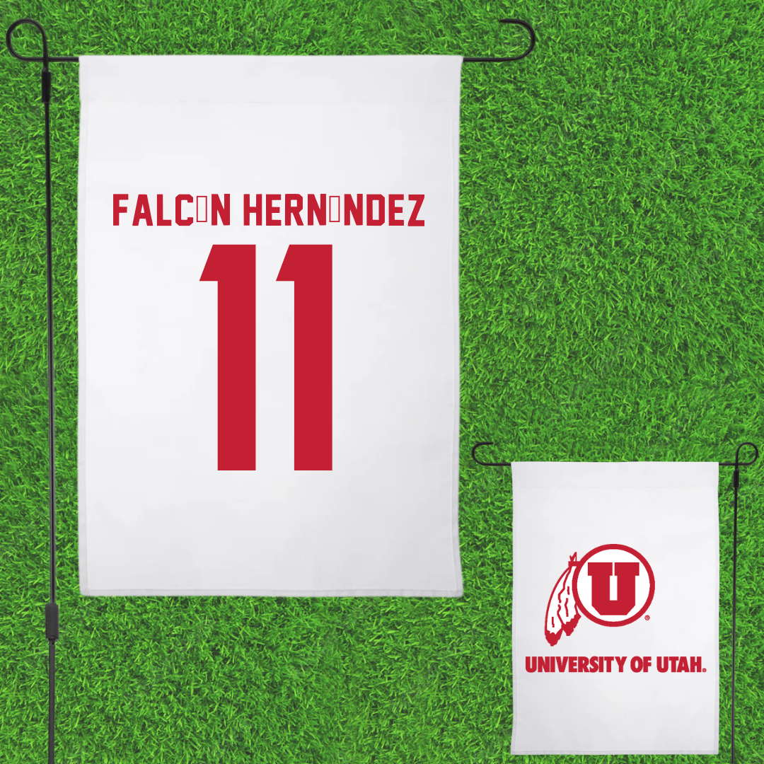 University of Utah Basketball White Garden Flag - #11 Daniela Falcón Hernández