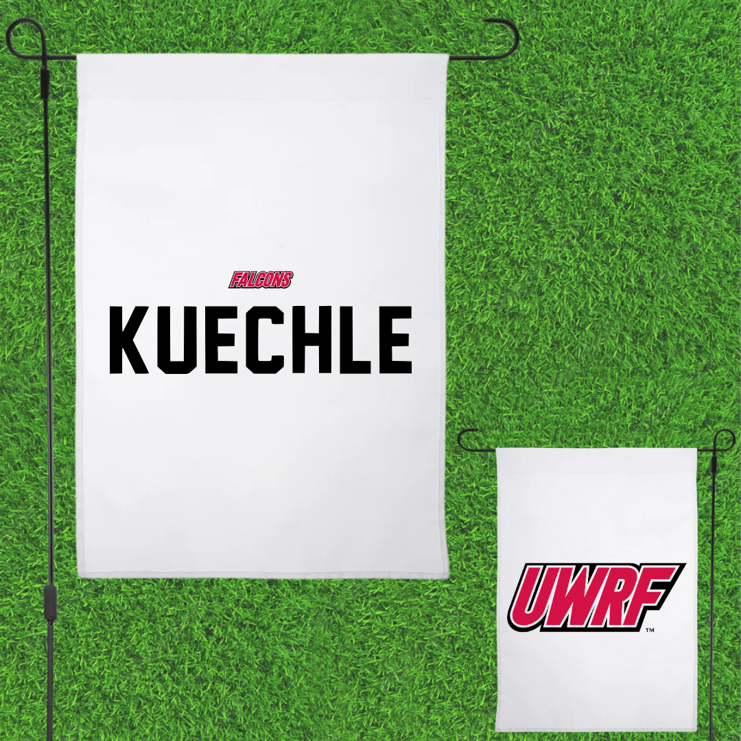 University of Wisconsin-River Falls TF and XC White Garden Flag - Cailyn Kuechle