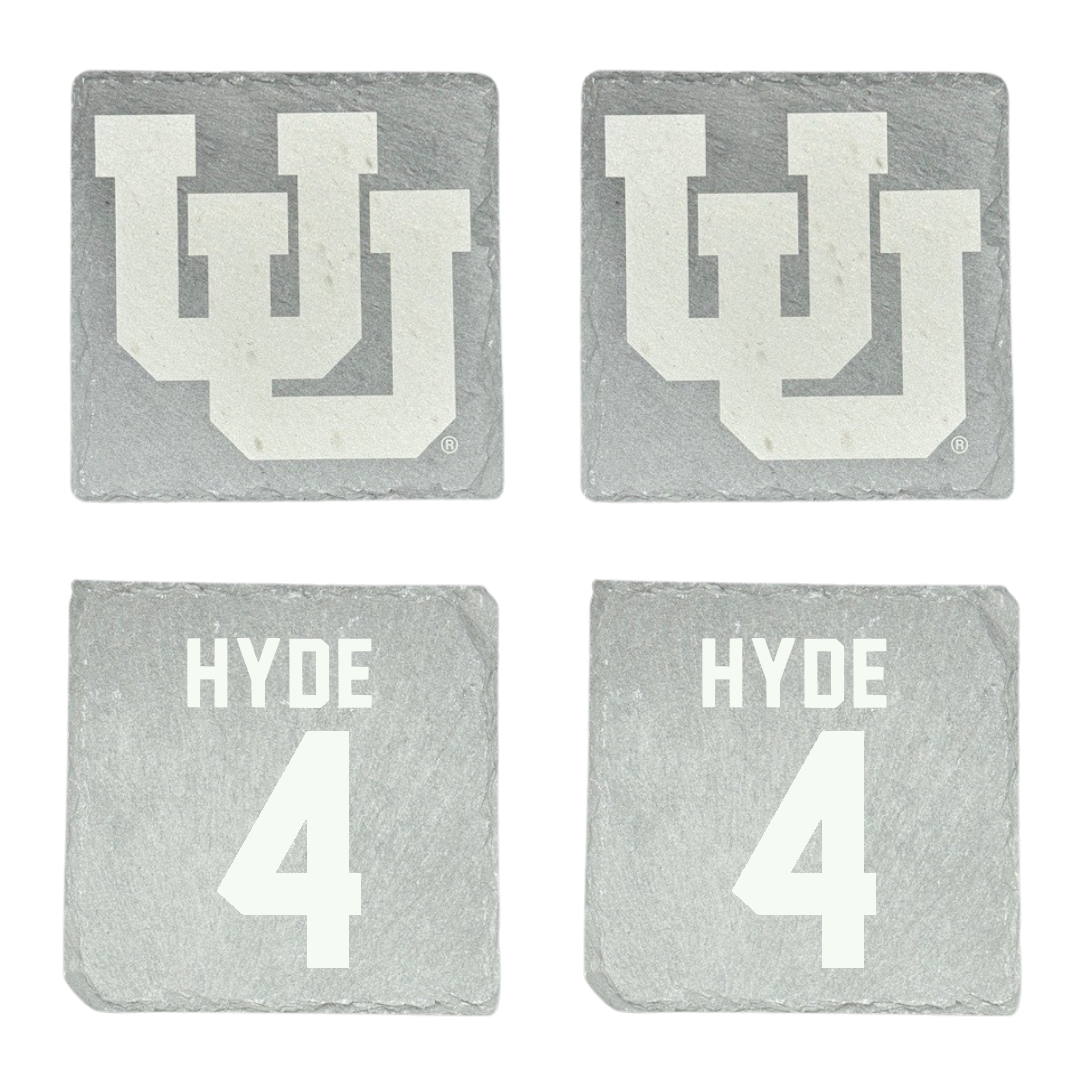 University of Utah Lacrosse Stone Coaster (4 Pack)  - #4 Jordan Hyde