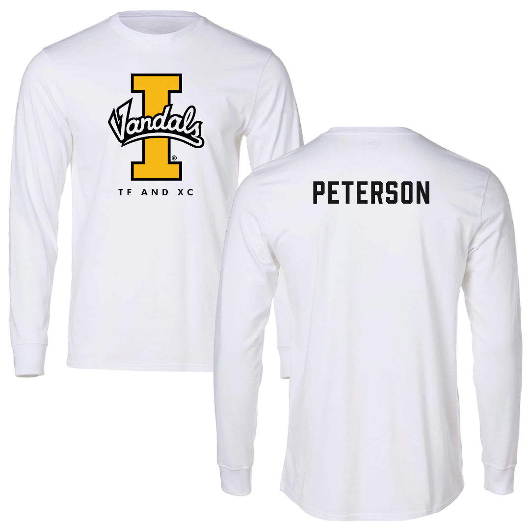 University of Idaho TF and XC White Vandals Performance Long Sleeve - Landon Peterson
