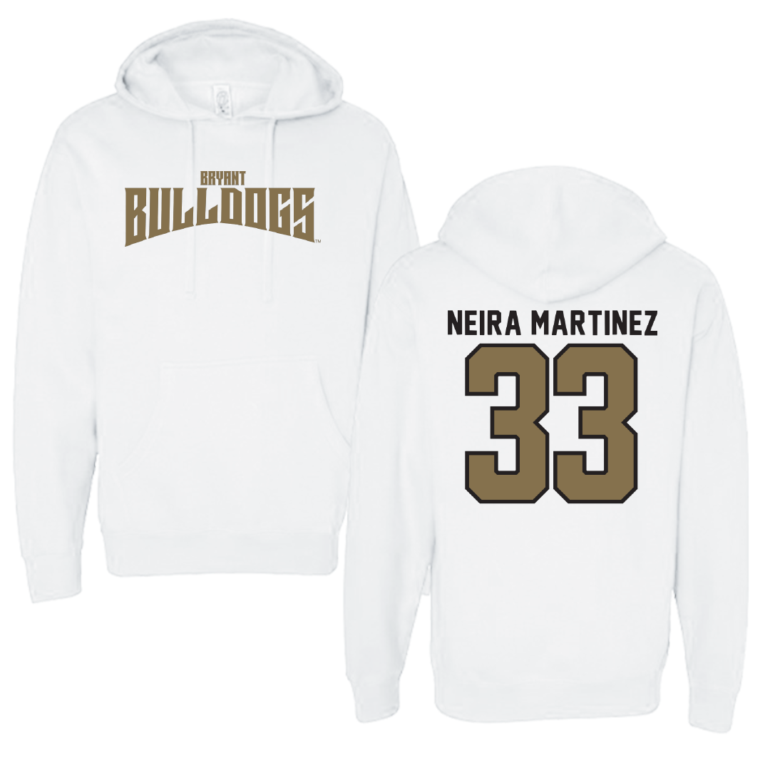 Bryant University Basketball White Classic Hoodie - #33 Marta Neira Martinez