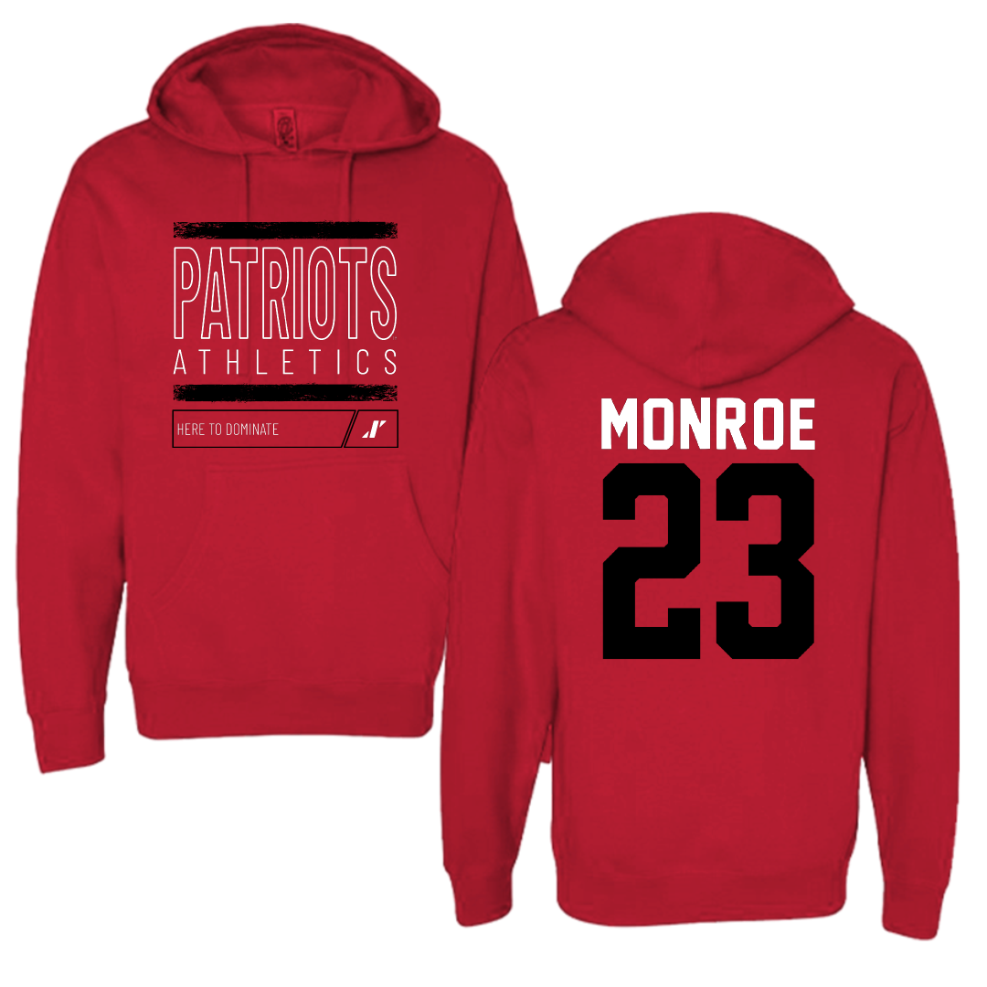 Dallas Baptist University Soccer Red Dominate Hoodie - #23 Mason Monroe