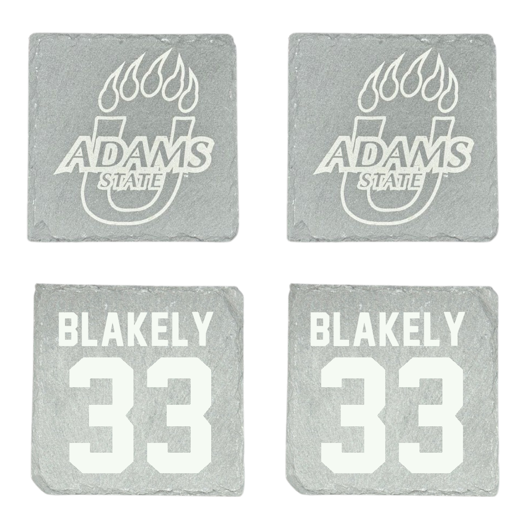 Adams State University Football Stone Coaster (4 Pack)  - #33 Psyer Blakely