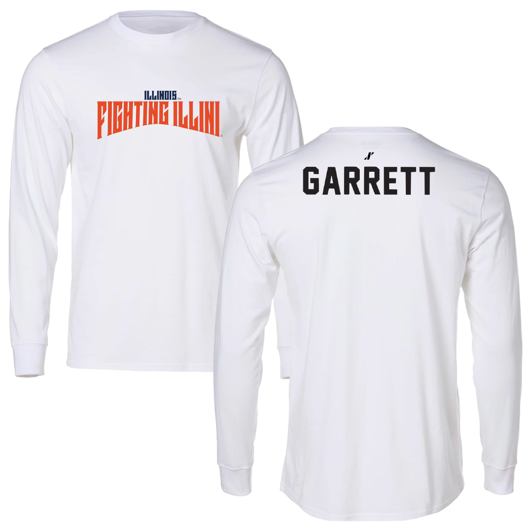 University of Illinois TF and XC White Classic Performance Long Sleeve - Kam Garrett