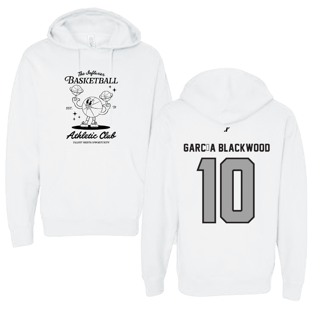 Basketball White Influxer Athletic Club Hoodie - #10 Dominique García Blackwood