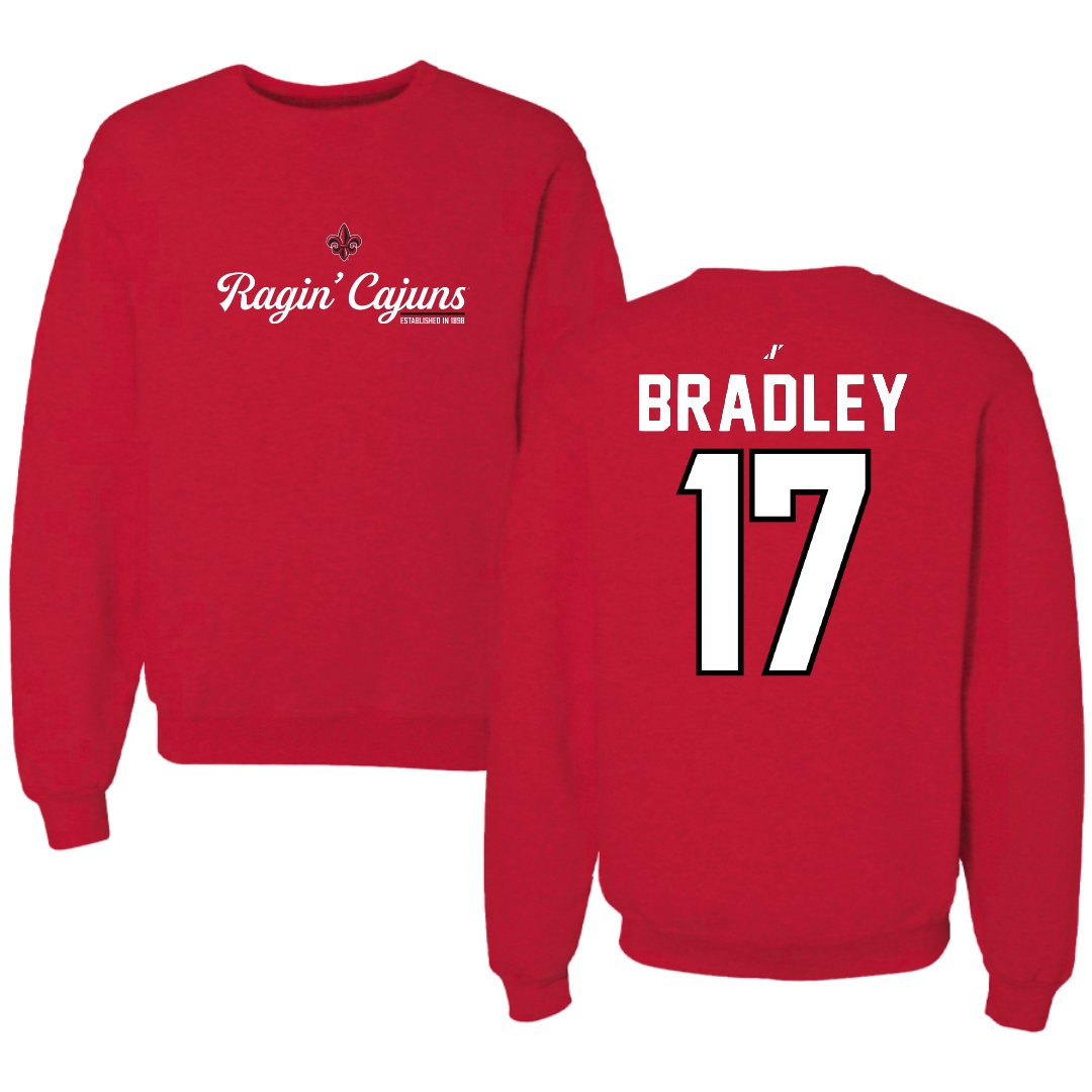 University of Louisiana at Lafayette Soccer Red General Crewneck - #17 Megan Bradley