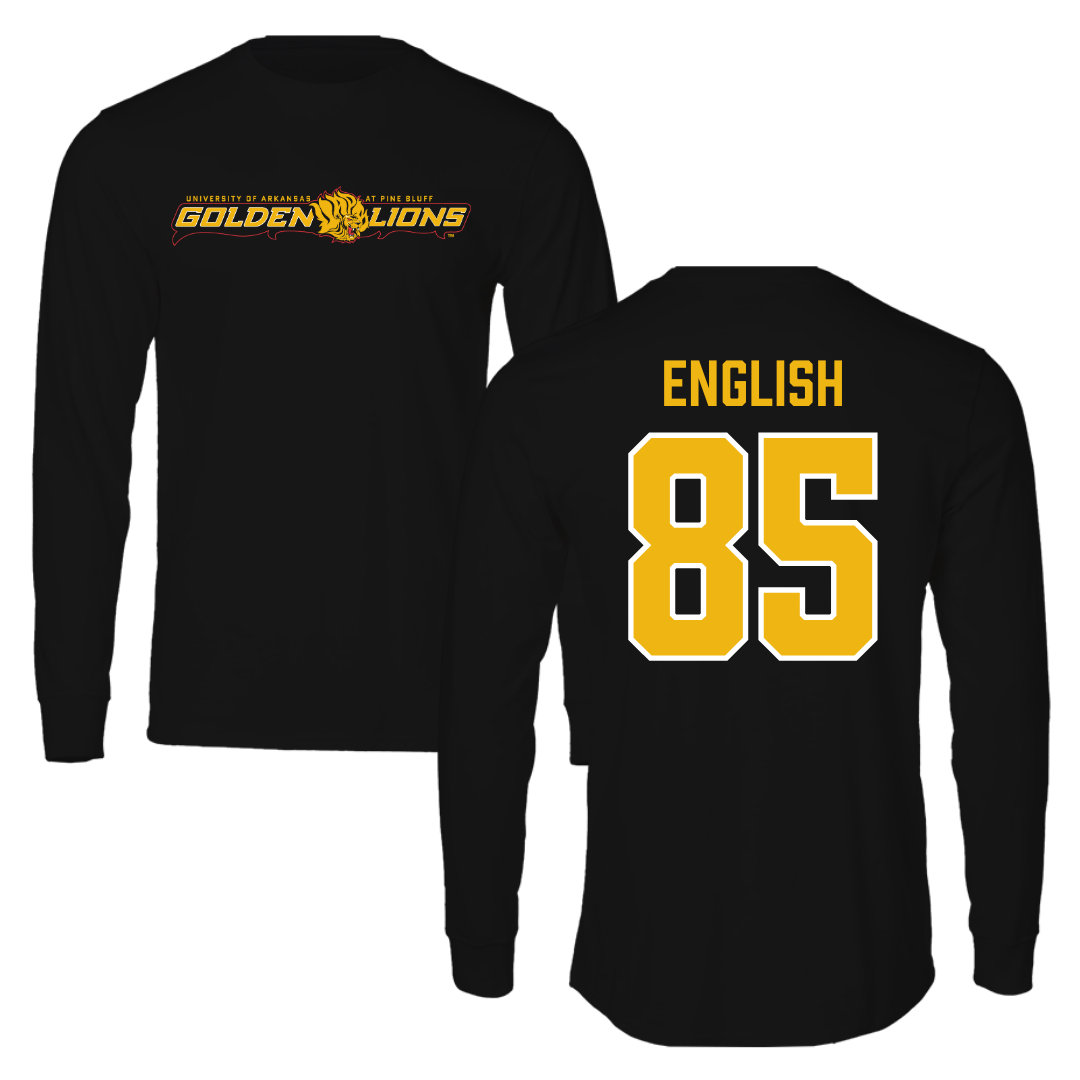 University of Arkansas-Pine Bluff Football Black Performance Long Sleeve - #85 Kevin English