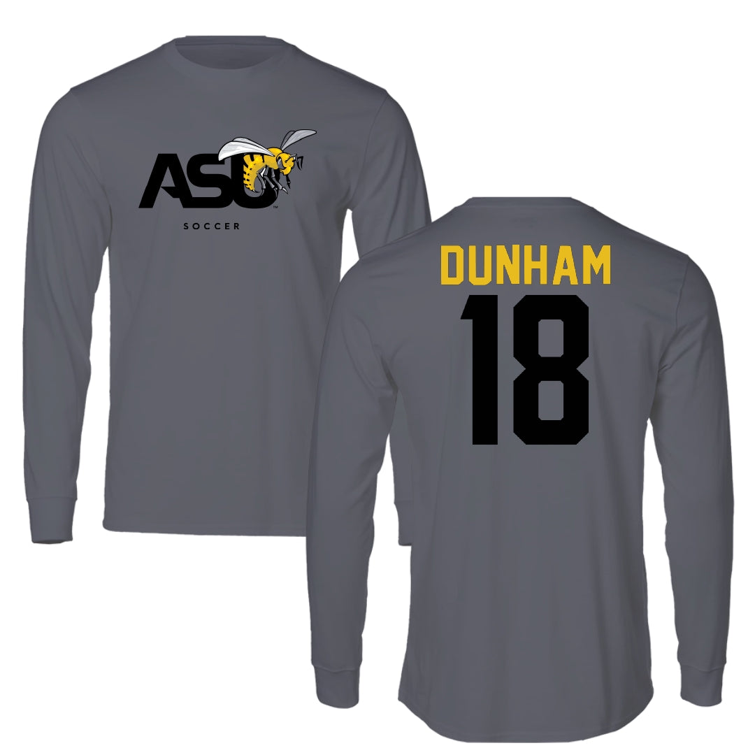Alabama State University Soccer Dark Gray Long Sleeve - #18 Morgan Dunham