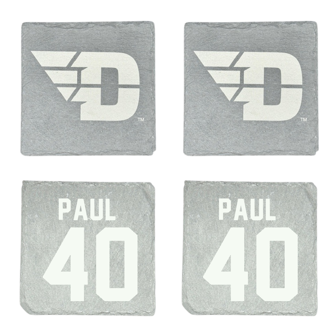 University of Dayton Football Stone Coaster (4 Pack)  - #40 Kyler Paul