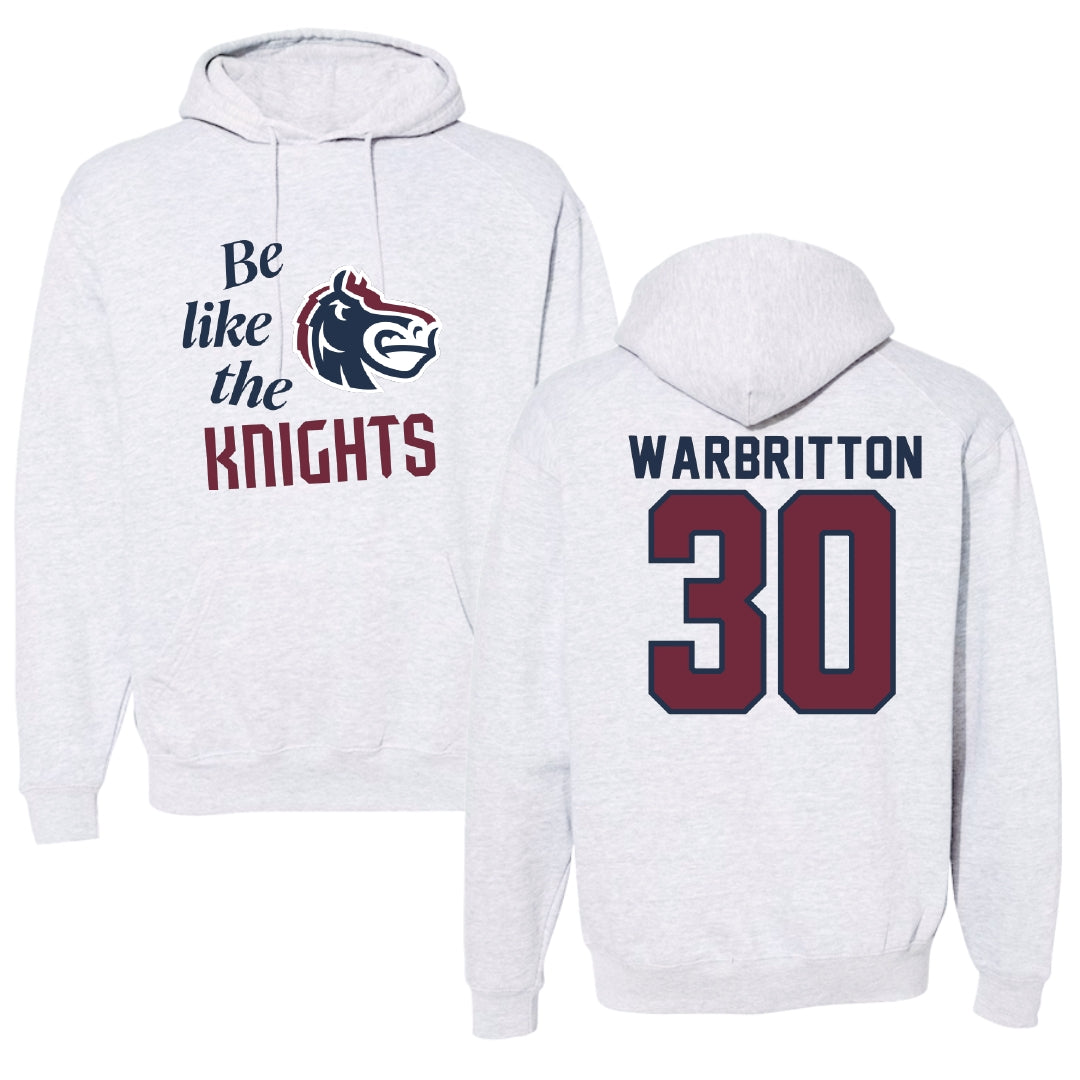 Fairleigh Dickinson University-Metropolitan Campus Volleyball Light Gray Be Like Us Hoodie - #30 Kinsley Warbritton