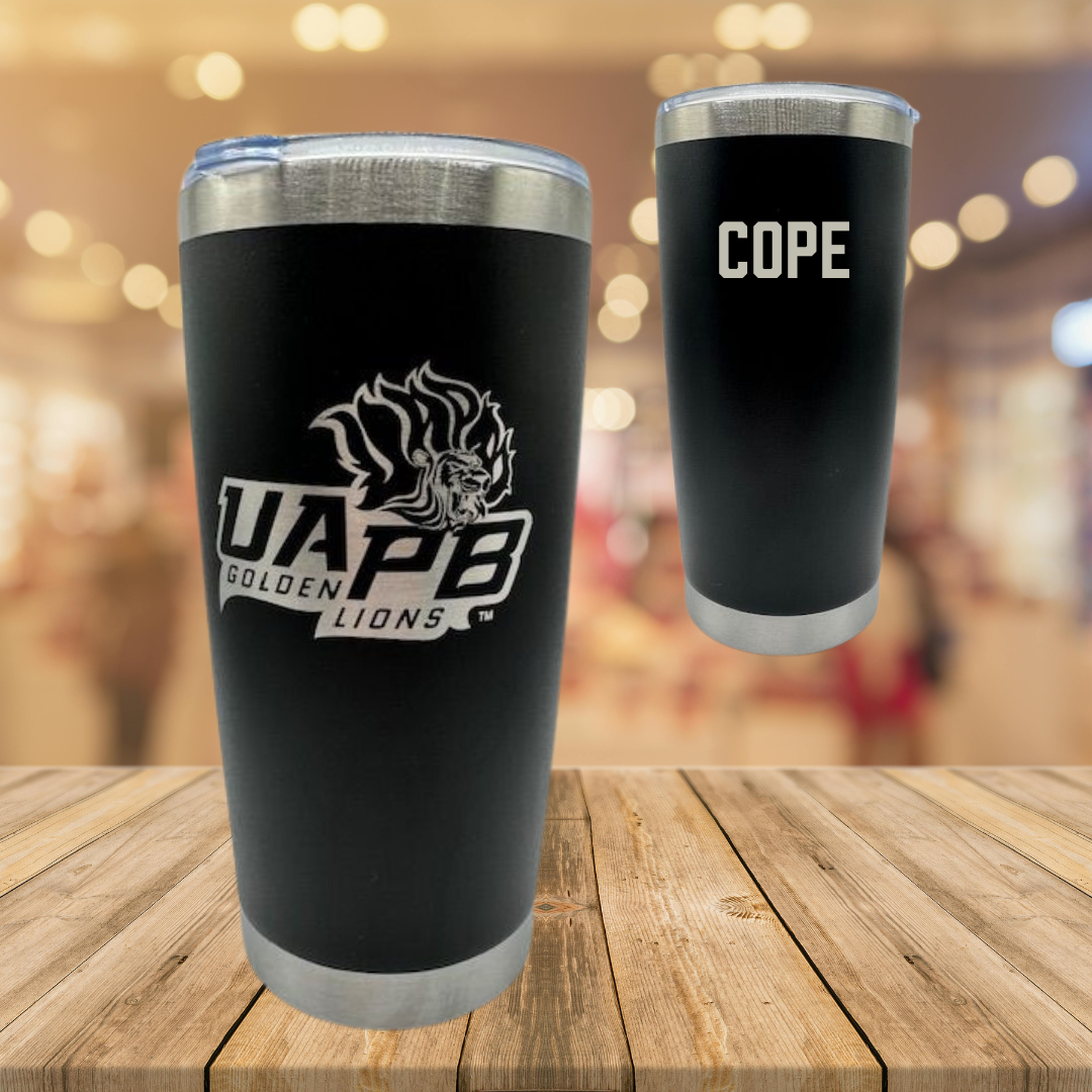 University of Arkansas-Pine Bluff TF and XC Black Stainless Steel Tumbler - Cheriece Cope