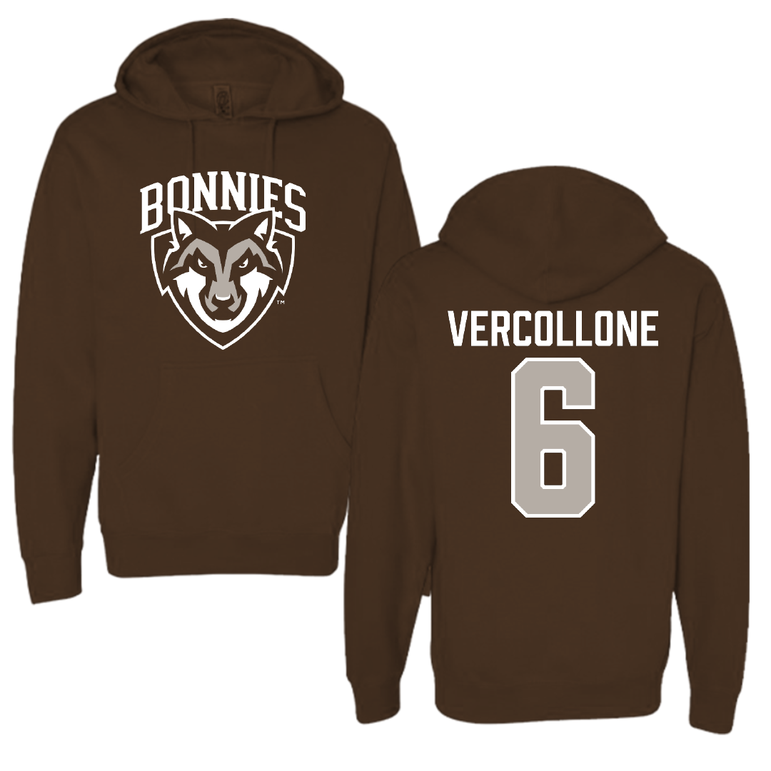 St. Bonaventure University Baseball Brown Hoodie - #6 Conner Vercollone