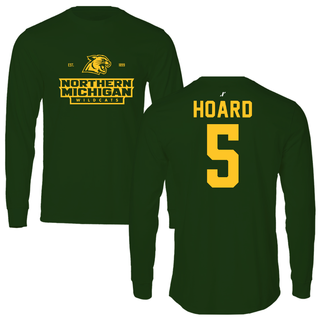 Northern Michigan University Football Forest Green General Long Sleeve - #5 Aidan Hoard