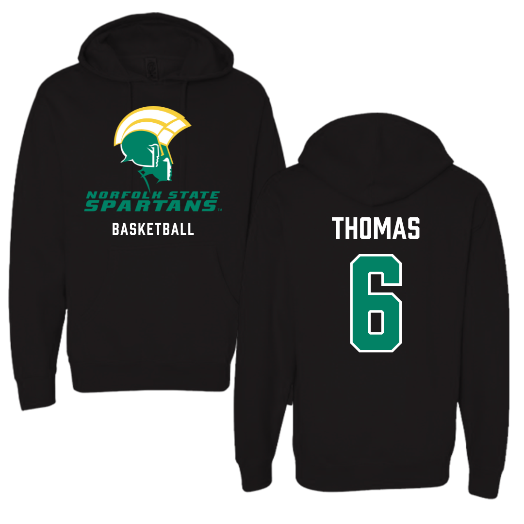 Norfolk State University Basketball Black Hoodie - #6 Jamarii Thomas