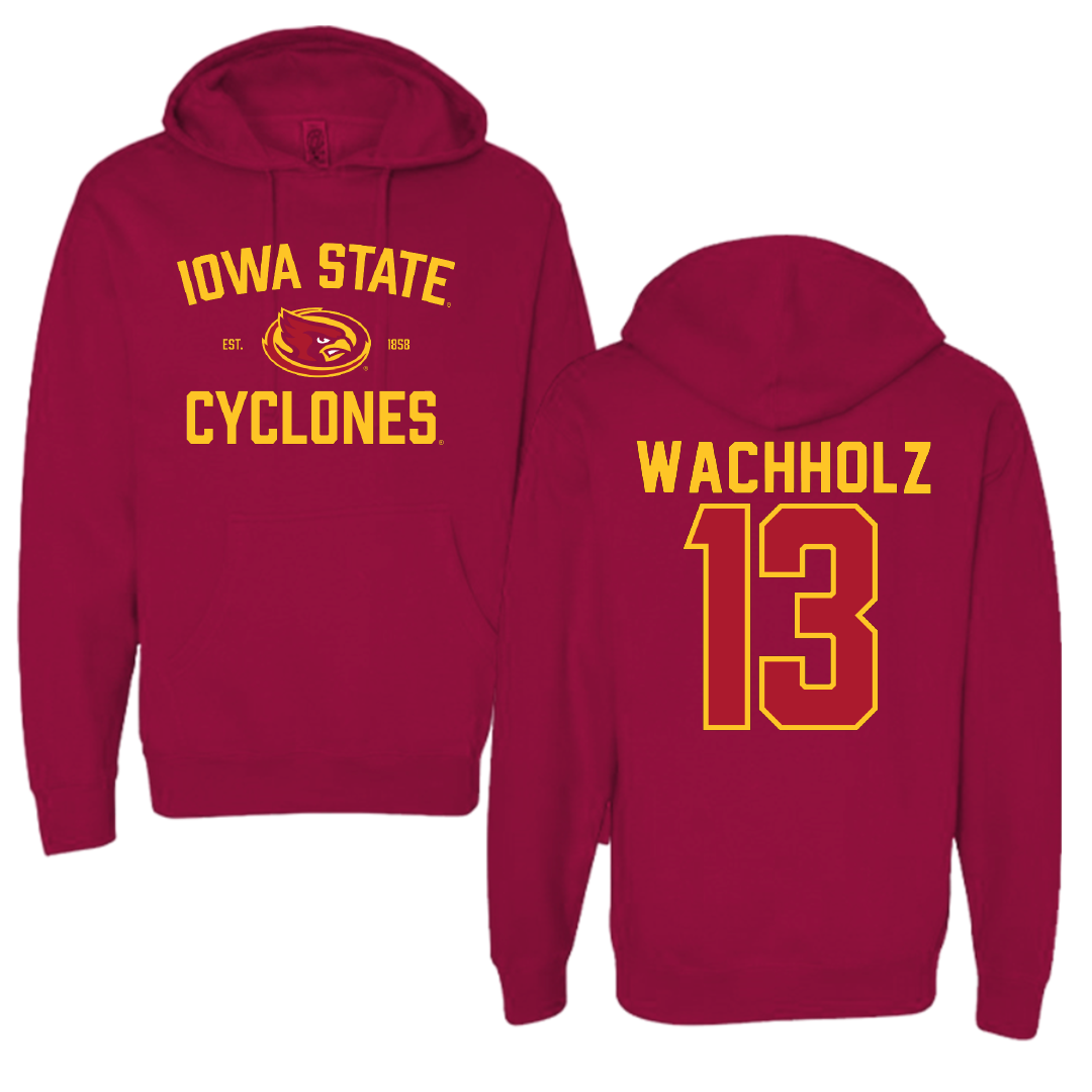 Iowa State University Volleyball Cardinal General Hoodie - #13 Lilly Wachholz