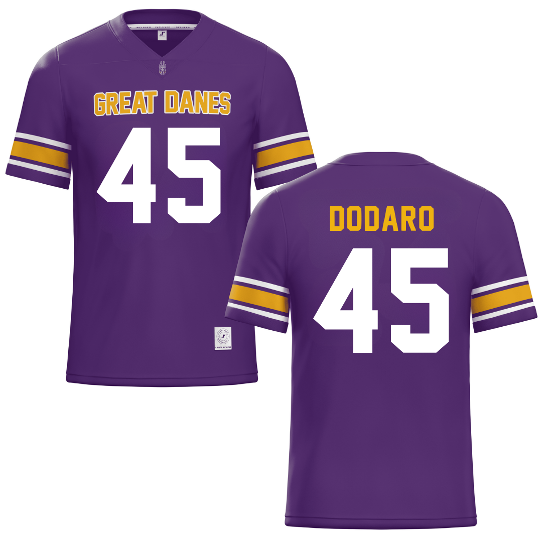 University at Albany Purple Football Jersey - #45 John Dodaro