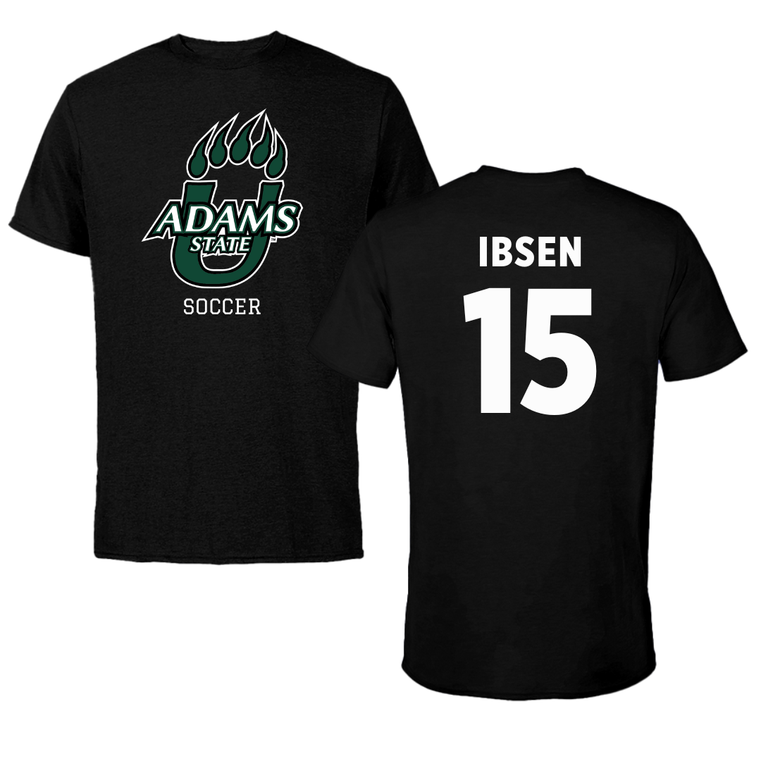 Adams State University Soccer Black State Tee - #15 Emily Ibsen