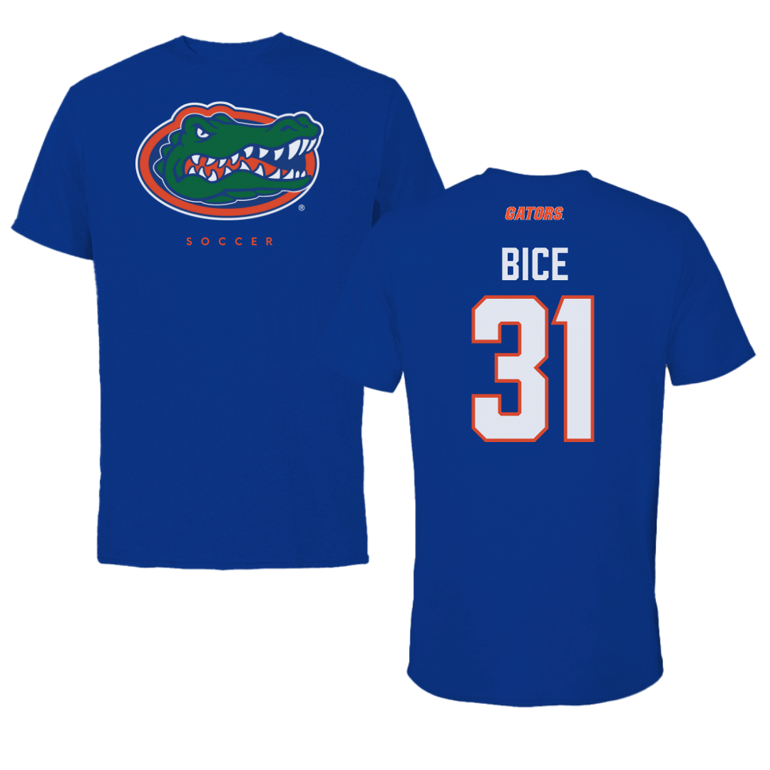 University of Florida Soccer Blue Tee - #31 Paris Bice