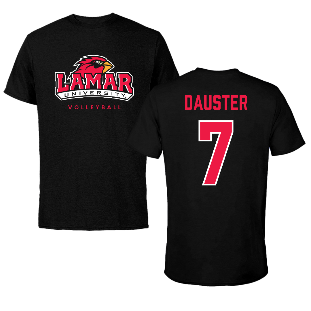 Lamar University Volleyball Black Performance Tee - #7 Christina Dauster