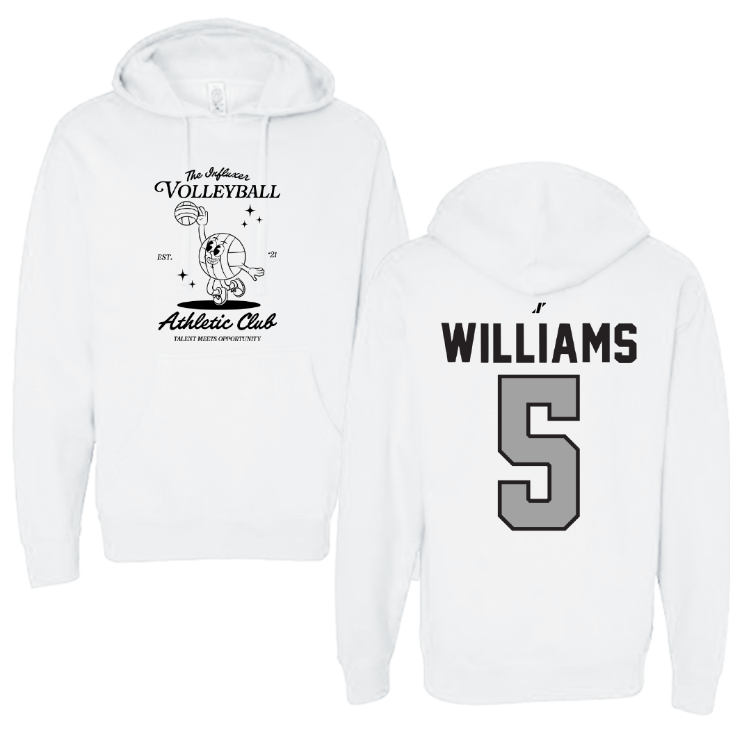 Volleyball White Influxer Athletic Club Hoodie - #5 Ryan Williams