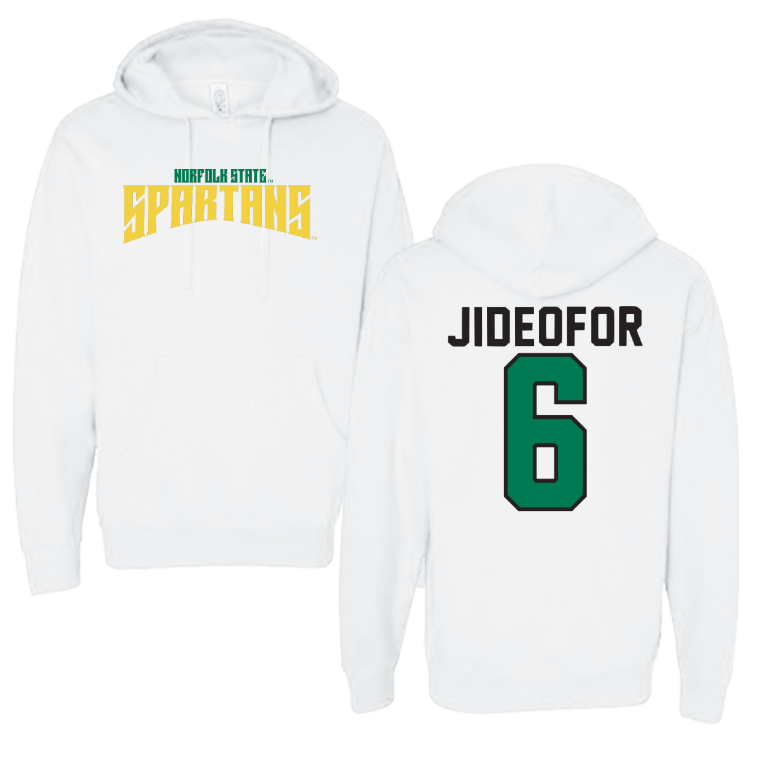 Norfolk State University Volleyball White Classic Hoodie - #6 Adlene Jideofor