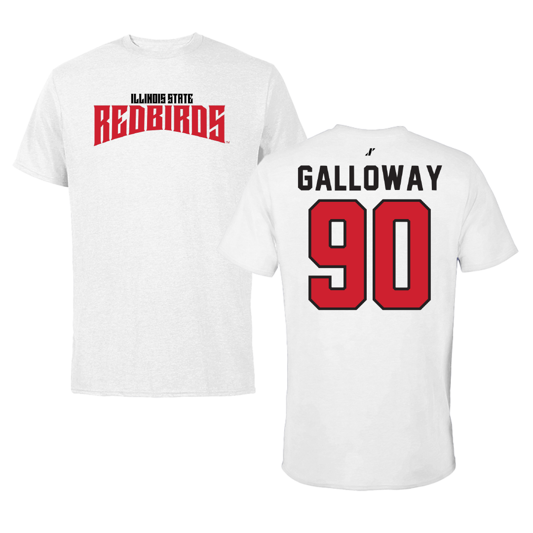 Illinois State University Football White Classic Tee - #90 Greg Galloway