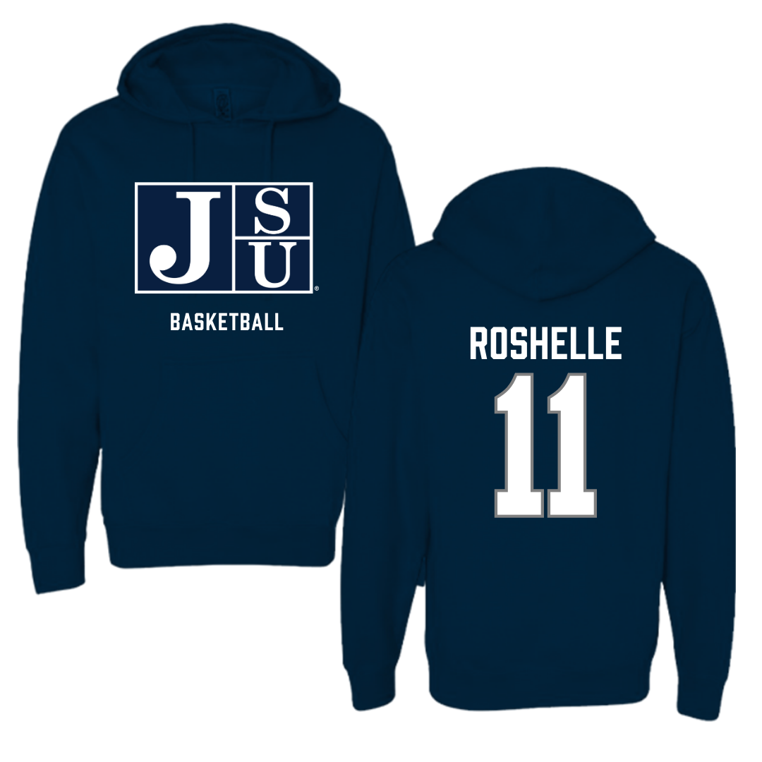 Jackson State University Basketball Navy Hoodie - #11 Madison Roshelle