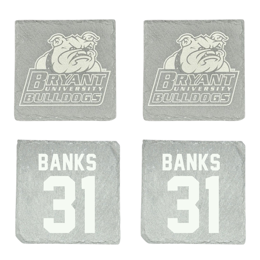 Bryant University Football Stone Coaster (4 Pack)  - #31 Devon Banks