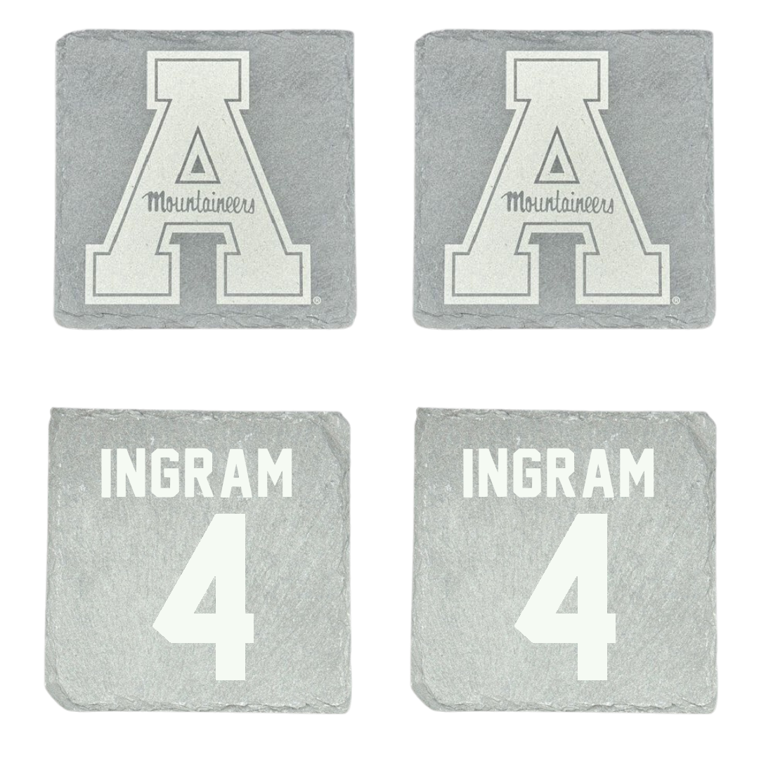 Appalachian State University Basketball Stone Coaster (4 Pack)  - #4 J'Mani Ingram