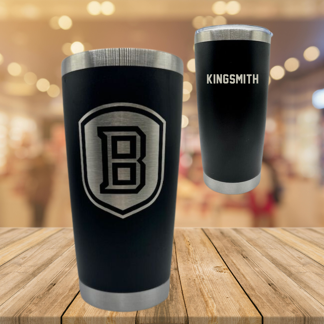 Bradley University TF and XC Black Stainless Steel Tumbler - Kaden Kingsmith