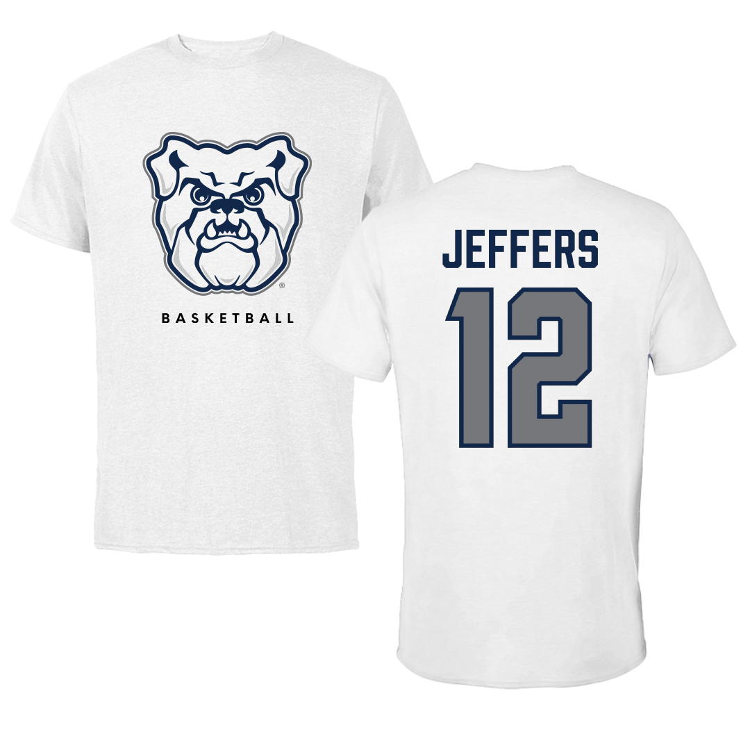 Butler University Basketball White Performance Tee - #12 Chloe Jeffers