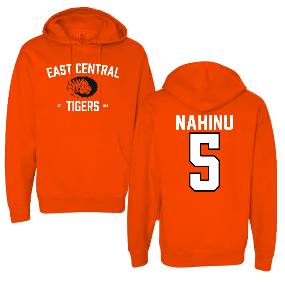 East Central University Volleyball Orange General Hoodie - #5 Angel Nahinu
