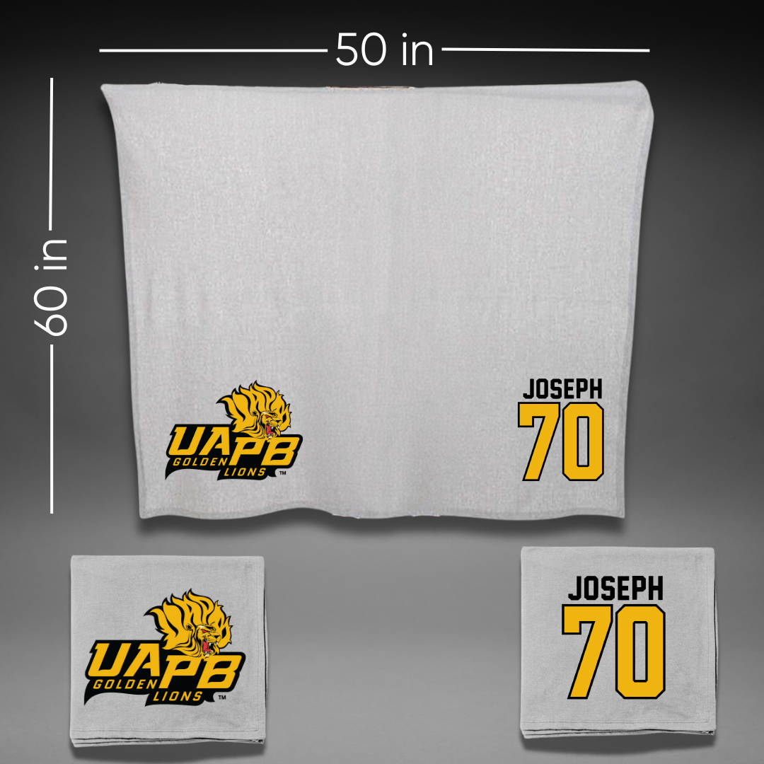 University of Arkansas-Pine Bluff Football Gray Blanket - #70 Charles Joseph