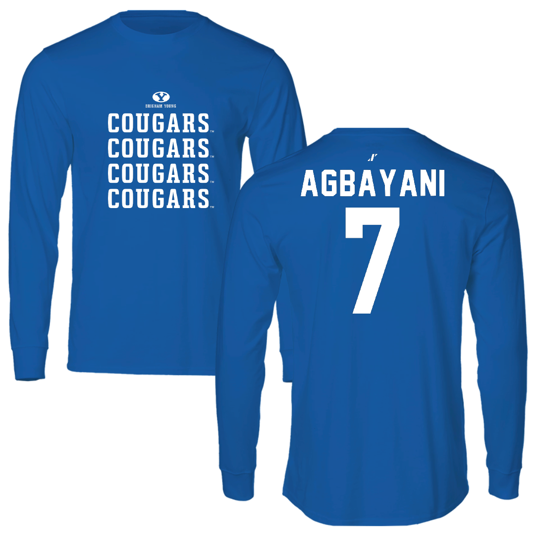 Brigham Young University Softball Blue General Long Sleeve - #7 Aleia Agbayani