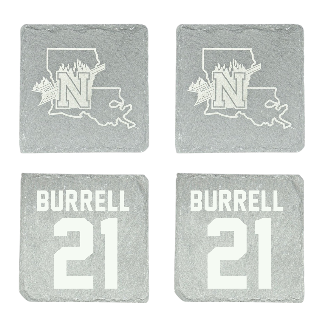 Northwestern State University Football Stone Coaster (4 Pack)  - #21 Kolbe Burrell