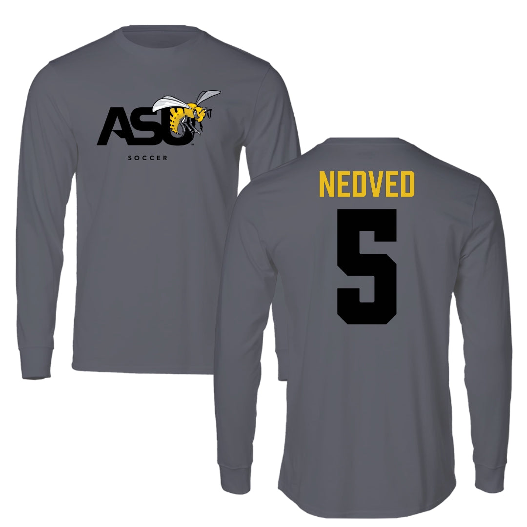 Alabama State University Soccer Dark Gray Long Sleeve - #5 Katherine Nedved