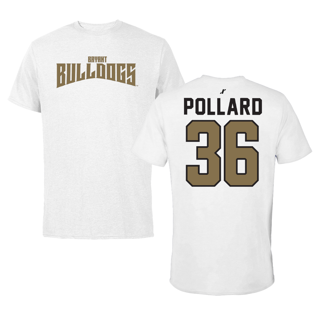 Bryant University Soccer White Classic Tee - #36 Daimon Pollard