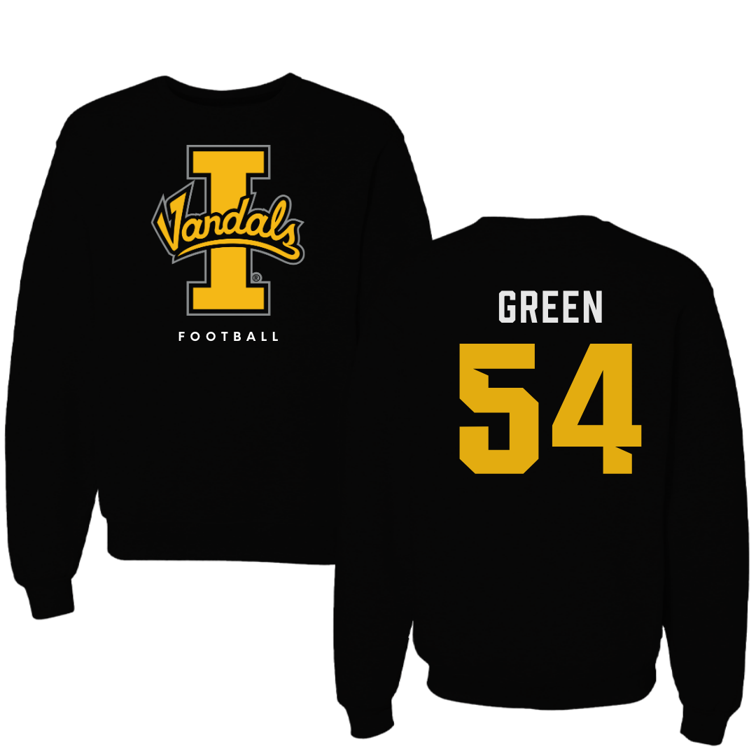 University of Idaho Football Black Crewneck - #54 Alex Green