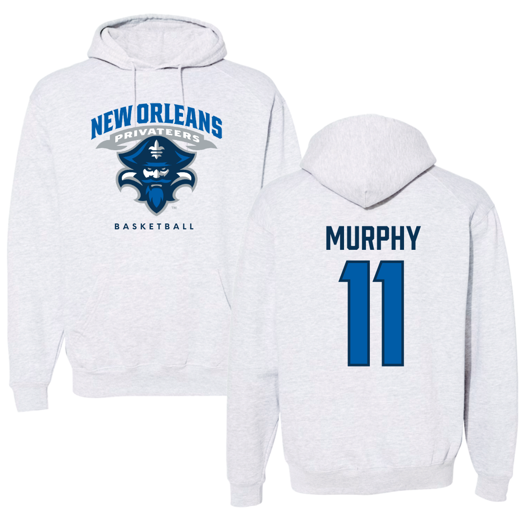 University of New Orleans Basketball Gray Hoodie - #11 Preston Murphy