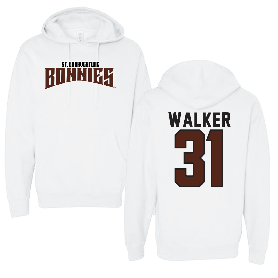 St. Bonaventure University Baseball White Classic Hoodie - #31 Kade Walker