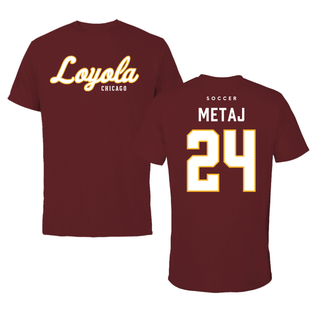 Loyola University-Chicago Soccer Maroon Loyola Tee - #24 Ava Metaj