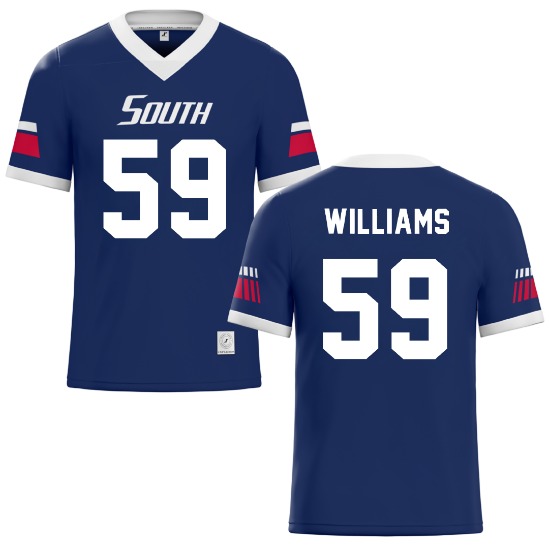University of South Alabama Navy Football Jersey - #59 Sam Williams