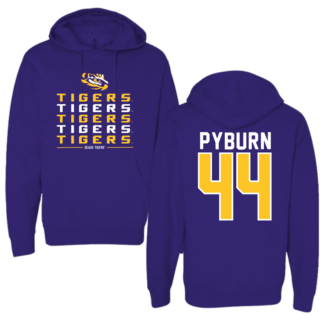 Louisiana State University Football Purple General Hoodie - #44 Jack Pyburn