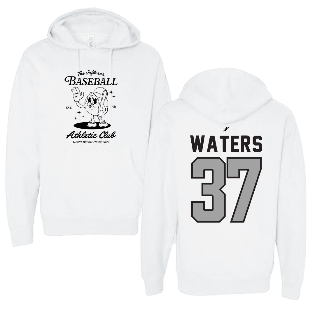 Baseball White Influxer Athletic Club Hoodie - #37 Evan Waters