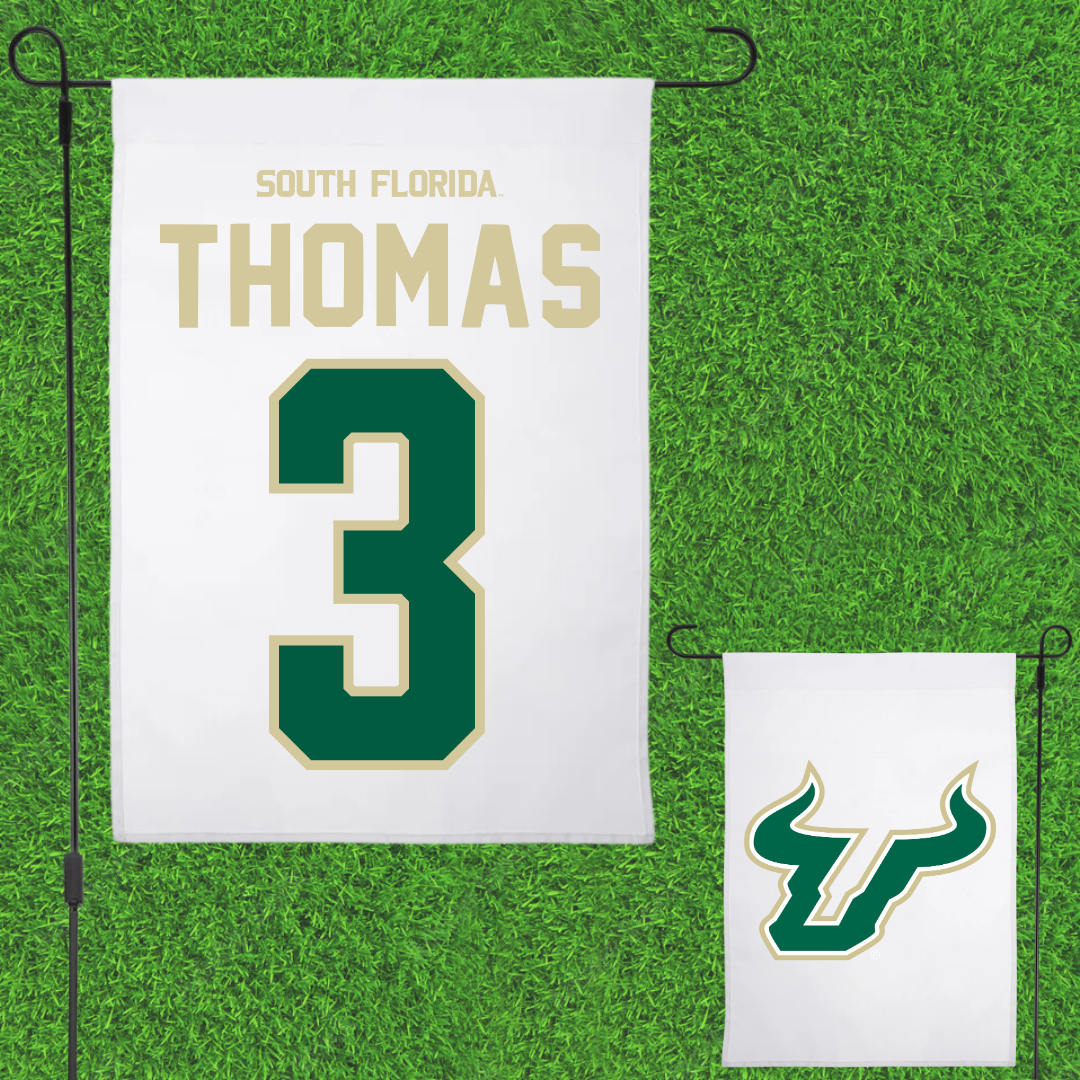 University of South Florida Volleyball White Garden Flag - #3 Miya Thomas