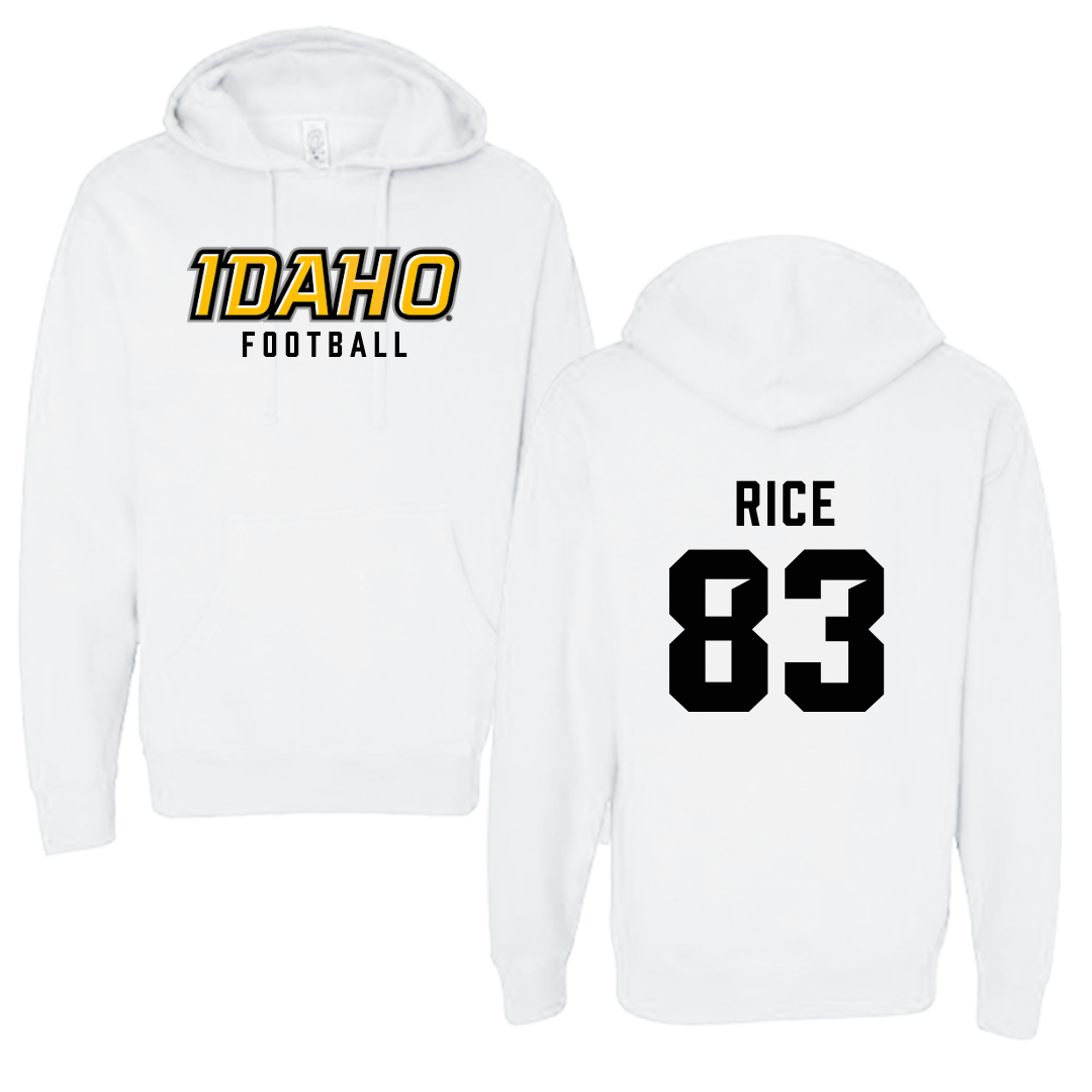 University of Idaho Football White Idaho Hoodie - #83 Brayden Rice